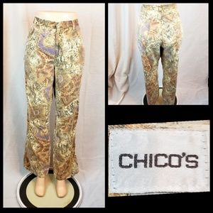 Chico's Size 3 Leopard Print Jeans